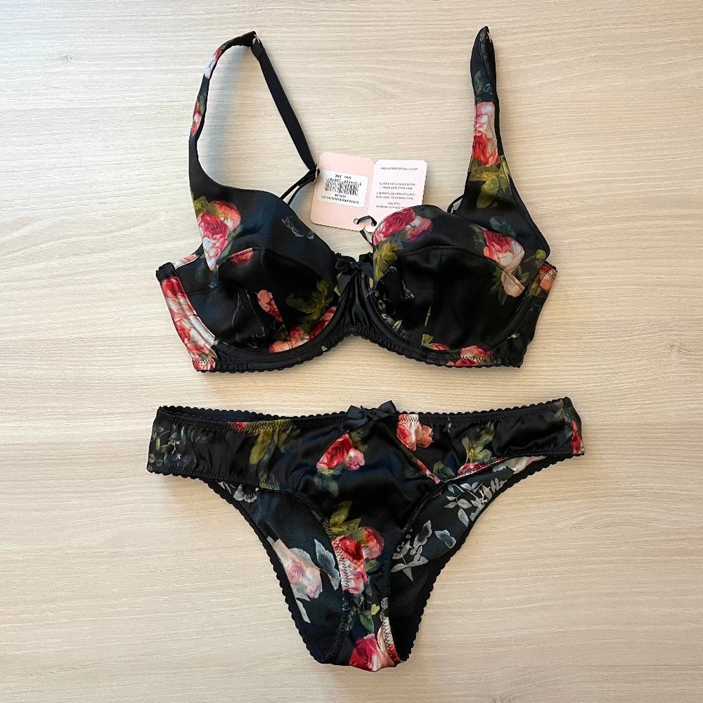 NWT Agent Provocateur Elora Bra 34C & Brief Size 2